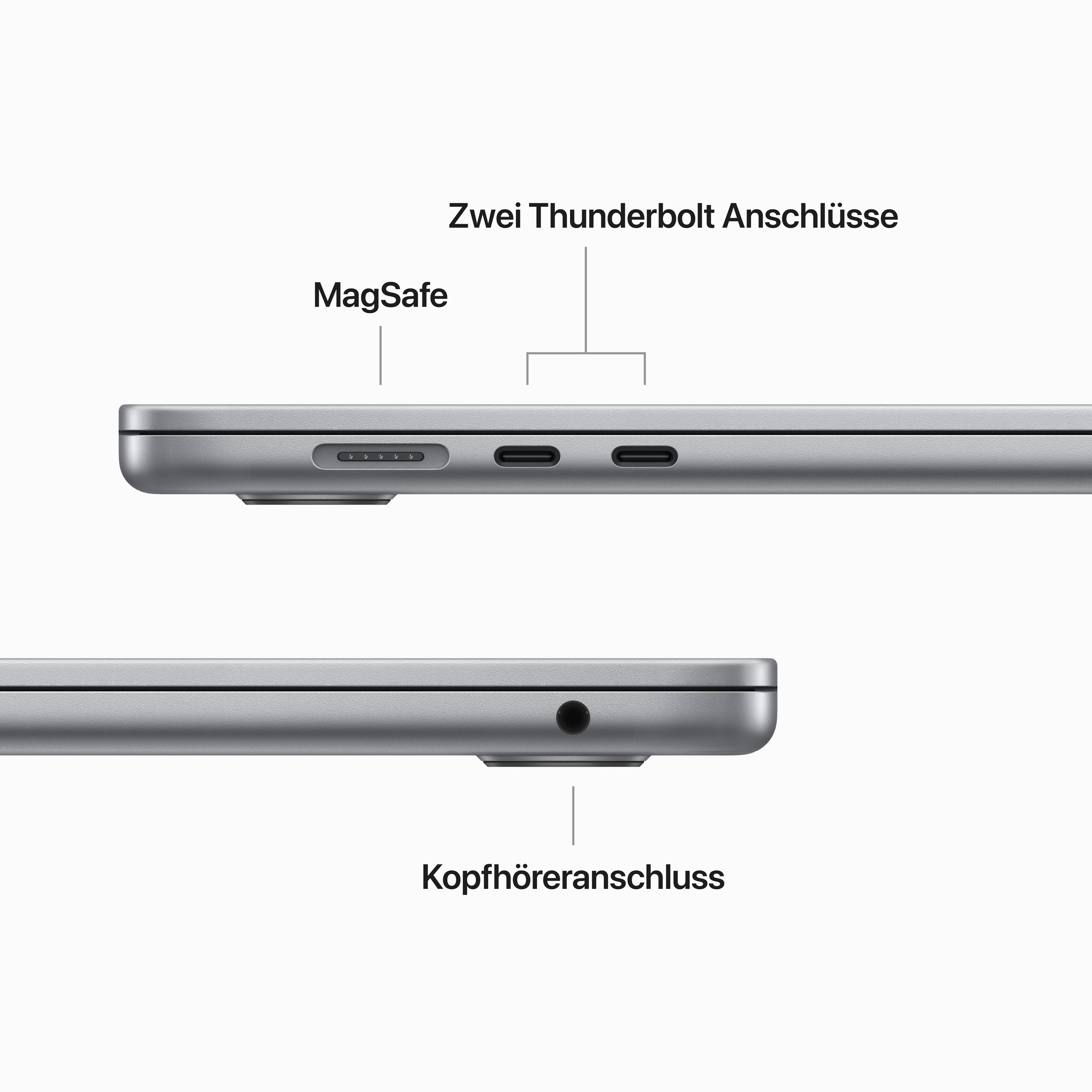 Apple - MacBook Air 15" 2024 | M3 8C CPU/10C GPU; Space Grau