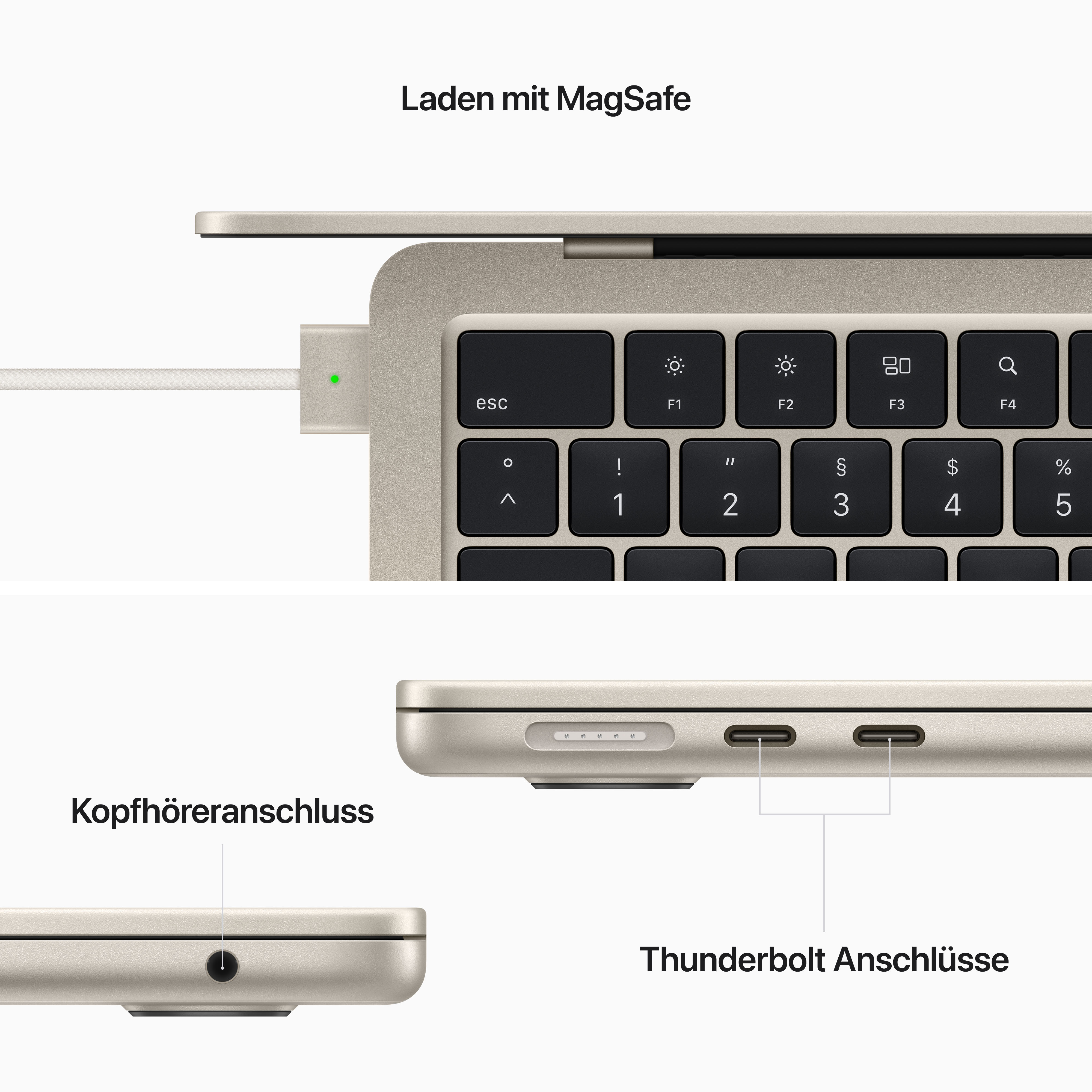 Apple - MacBook Air 13" 2024 | M3 8C CPU/10C GPU; Gold