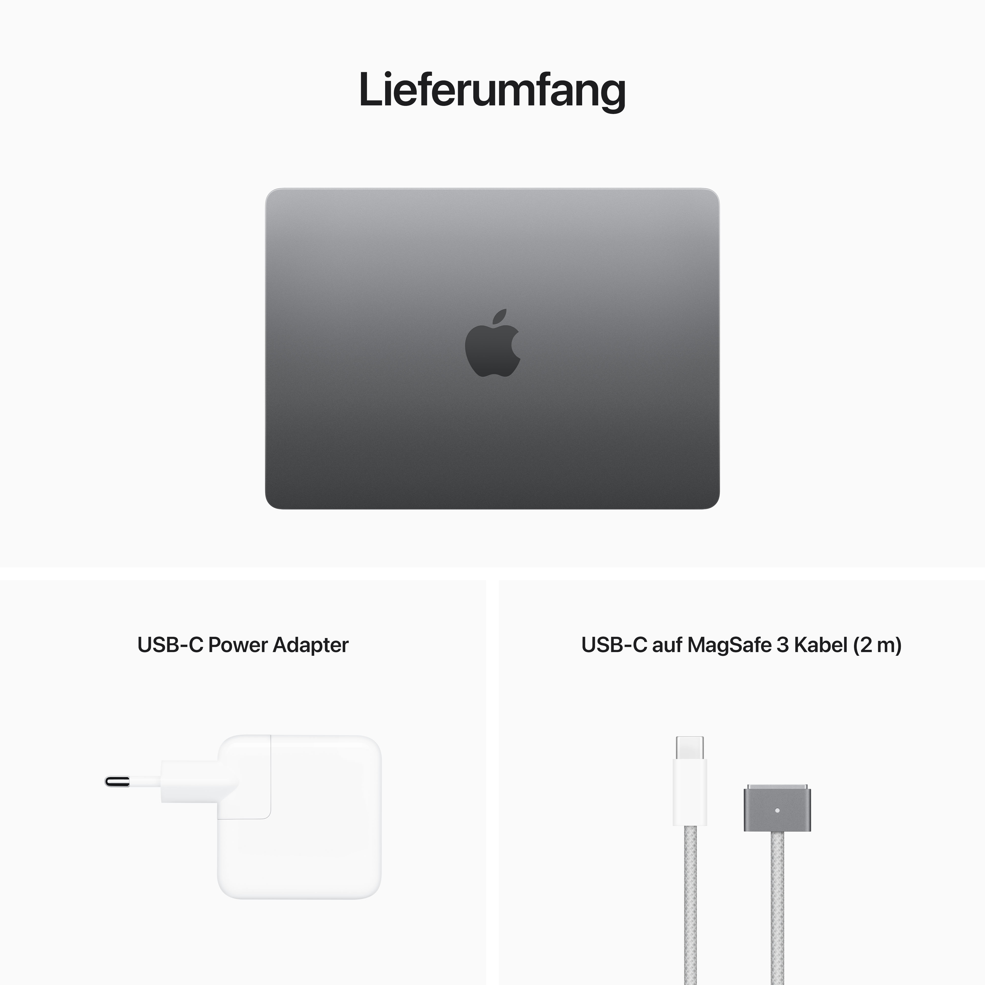 Apple - MacBook Air 13" 2024 | M3 8C CPU/8C GPU; Space Grau