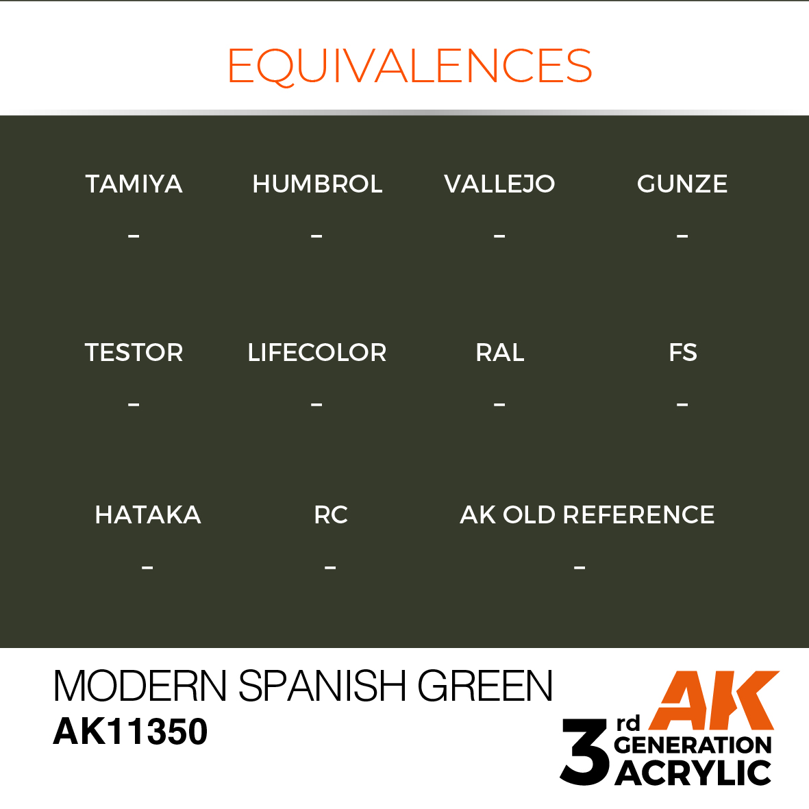 AK 3GEN AFV - Modern Spanish Green - AK11350