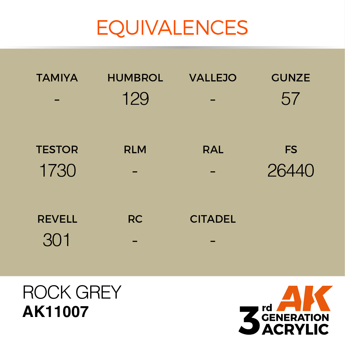 AK 3GEN Standard - Rock Grey - AK11007