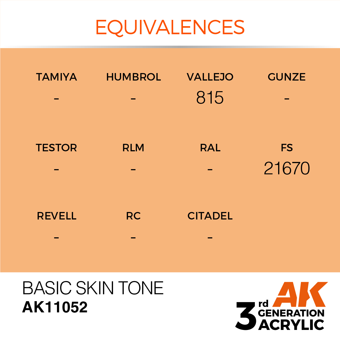 AK 3GEN Standard - Basic Skin Tone - AK11052