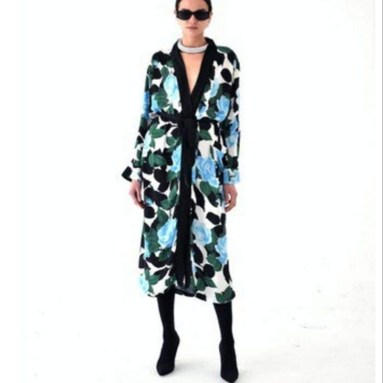 DONNA Les Boutiques - Dress floral printed silk satin