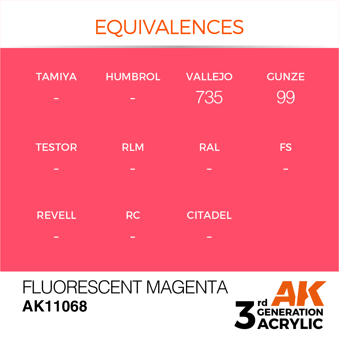 AK 3GEN Standard - Fluorescent Magenta - AK11068