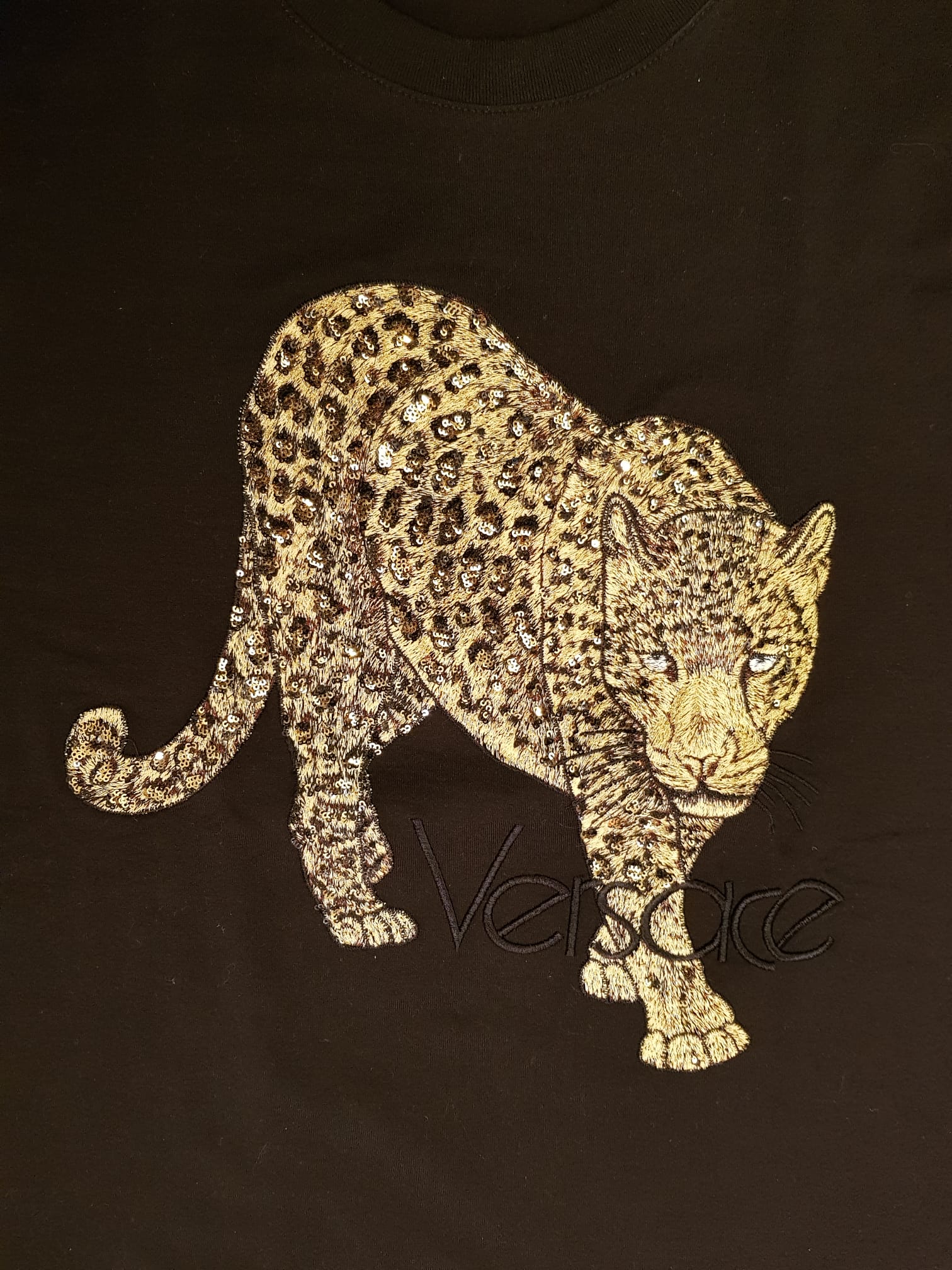 Versace - T-shirt gold Tiger embroided
