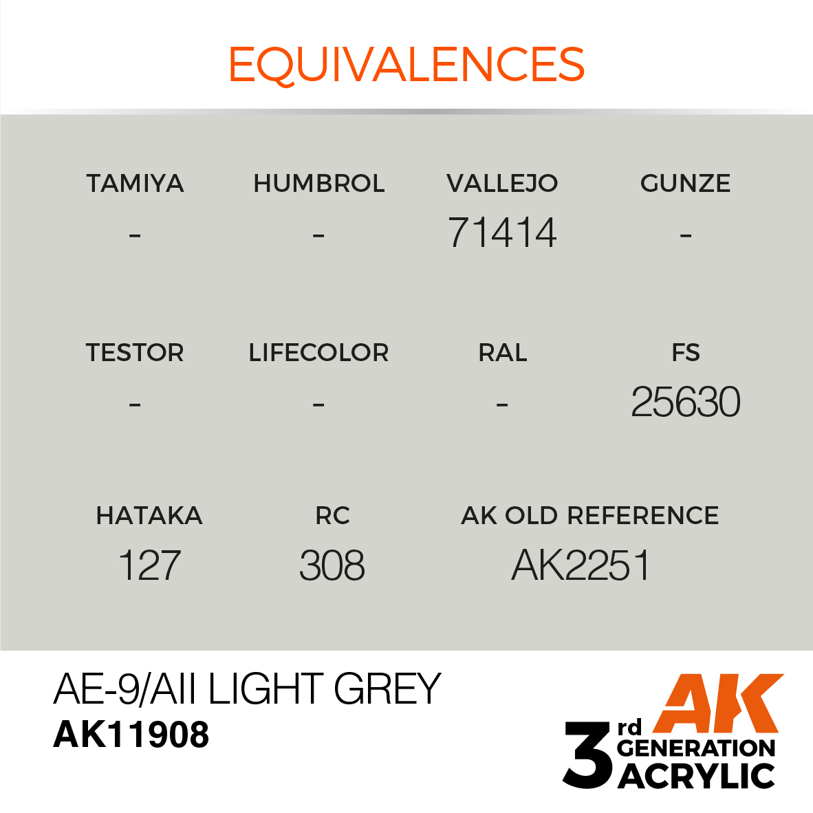 AK 3GEN Air - AE-9/All Light Grey - AK11908