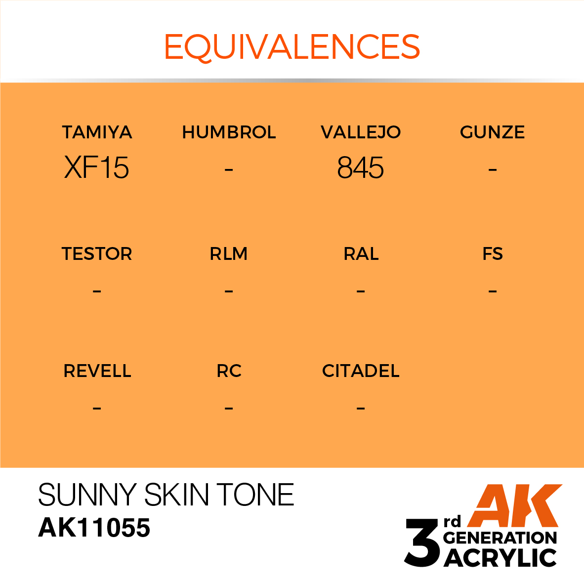 AK 3GEN Standard - Sunny Skin Tone - AK11055