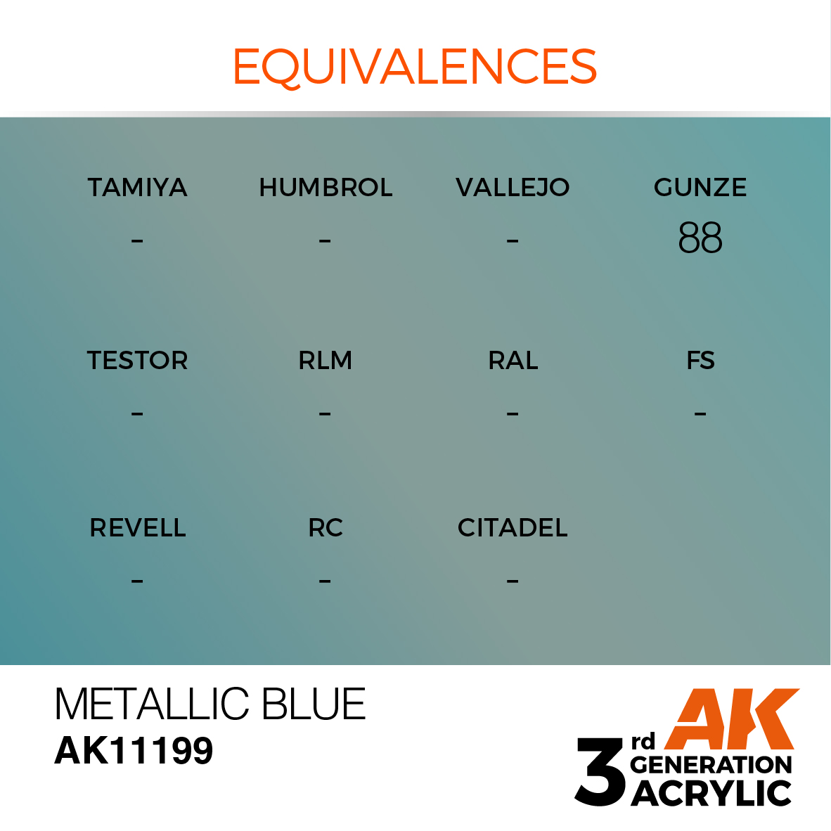 AK 3GEN Metallic - Metallic Blue - AK11199