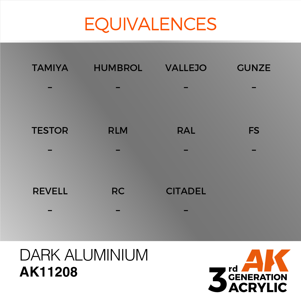 AK 3GEN Metallic - Dark Aluminium - AK11208