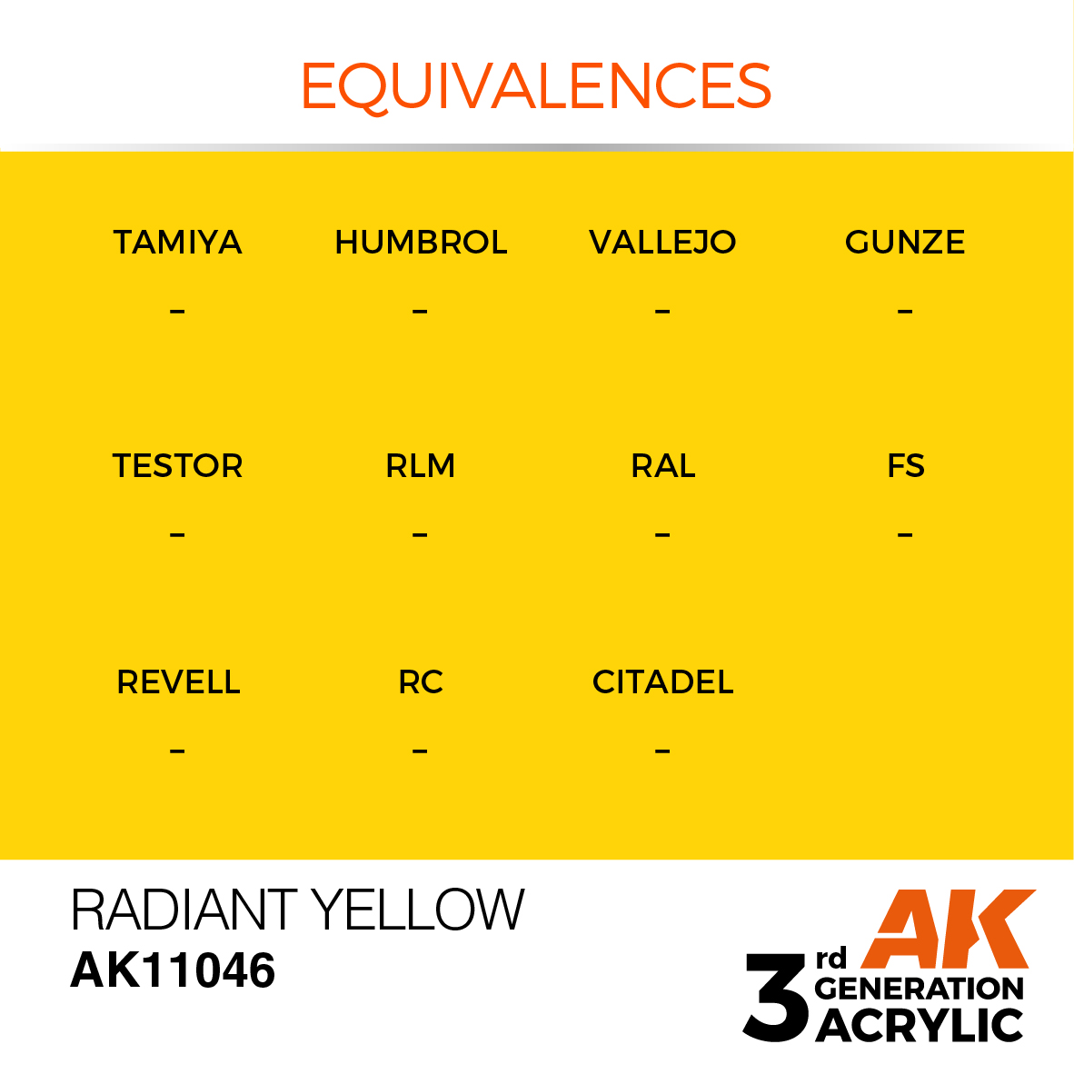 AK 3GEN Standard - Radiant Yellow - AK11046