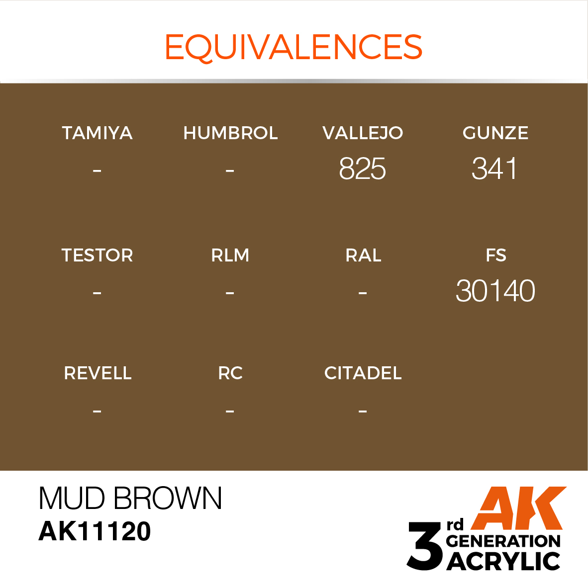 AK 3GEN Standard - Mud Brown - AK11120