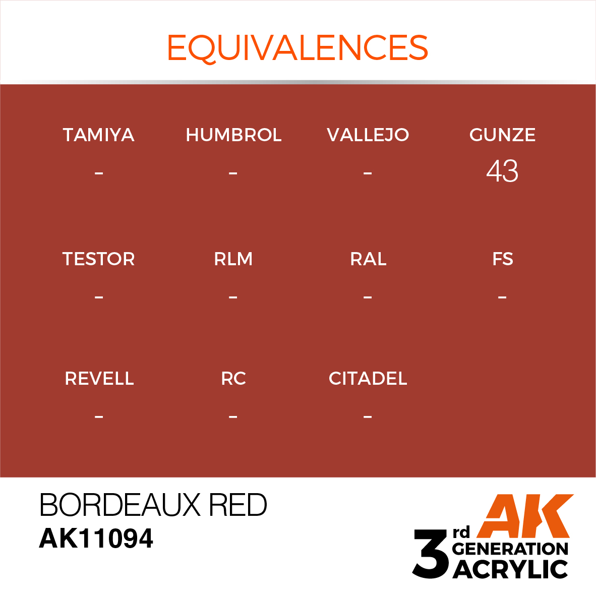 AK 3GEN Standard - Bordeaux Red - AK11094