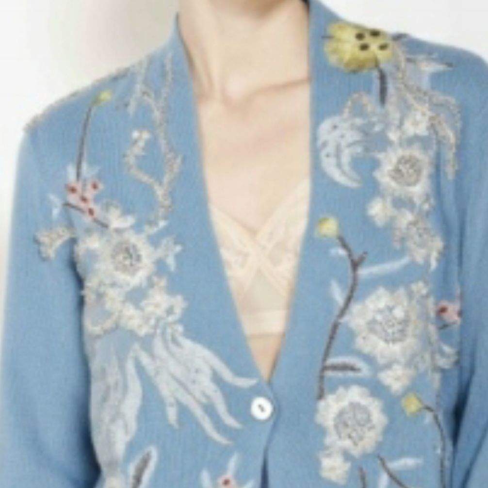 DONNA Les Boutiques - Jacket couture cashmere knit embroided