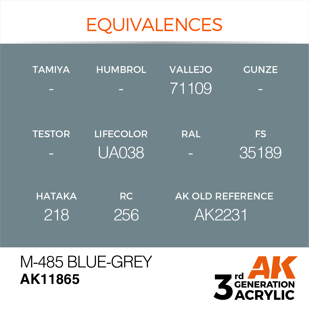 AK 3GEN Air - M-485 Blue-Gray - AK11865