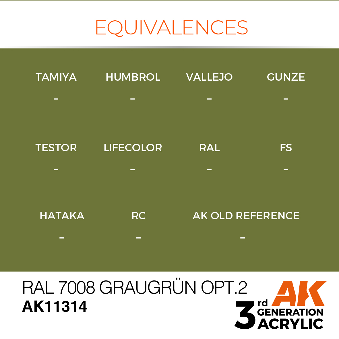 AK 3GEN AFV - RAL 7008 Graugrün Opt.2 - AK11314