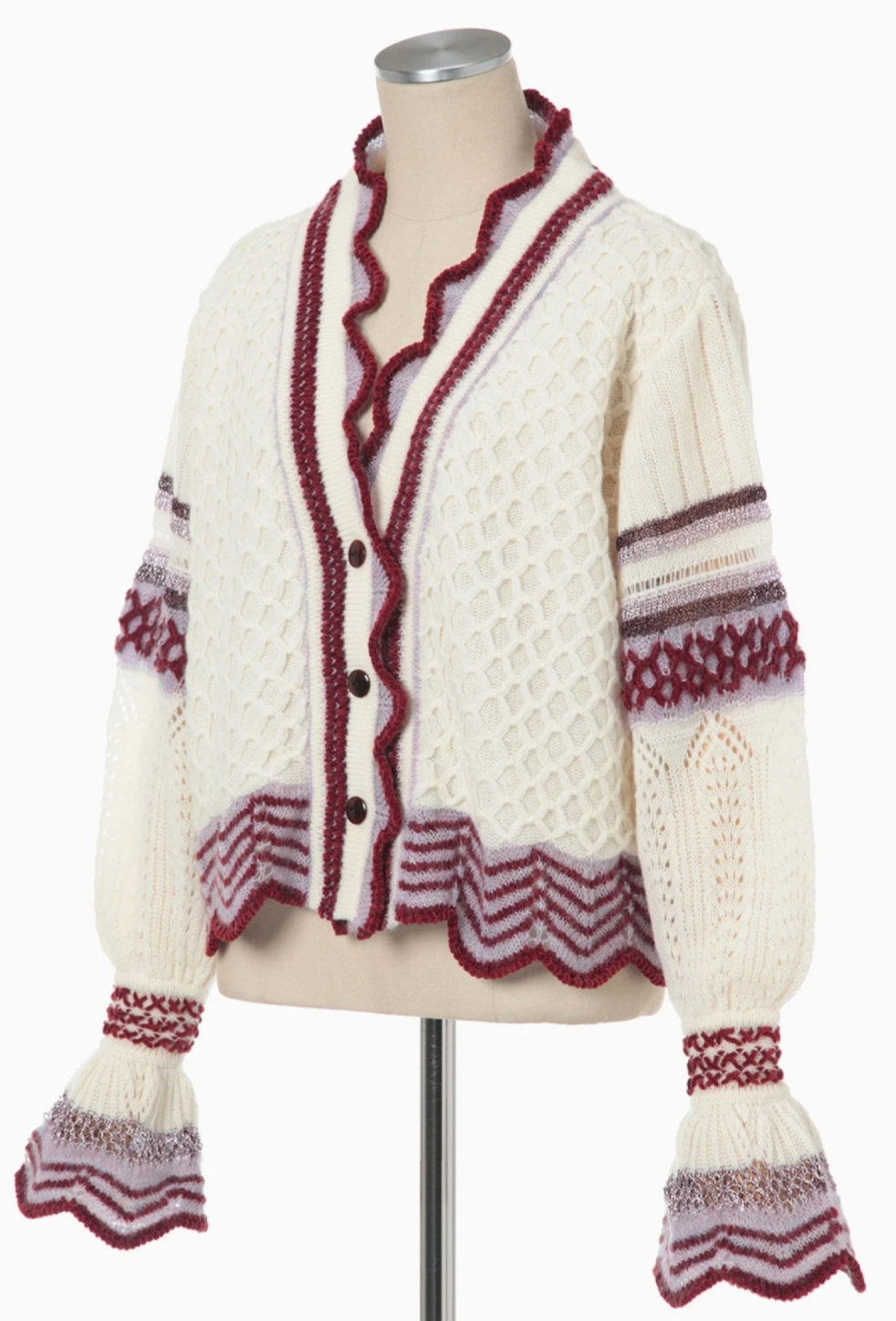 DONNA Les Boutiques - Lace Knitted Cardigan