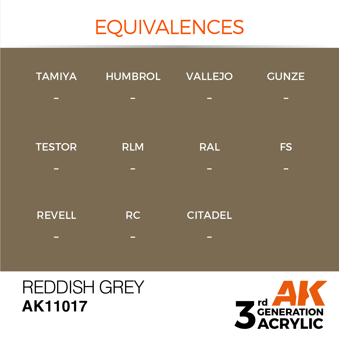 AK 3GEN Standard - Reddish Grey - AK11017