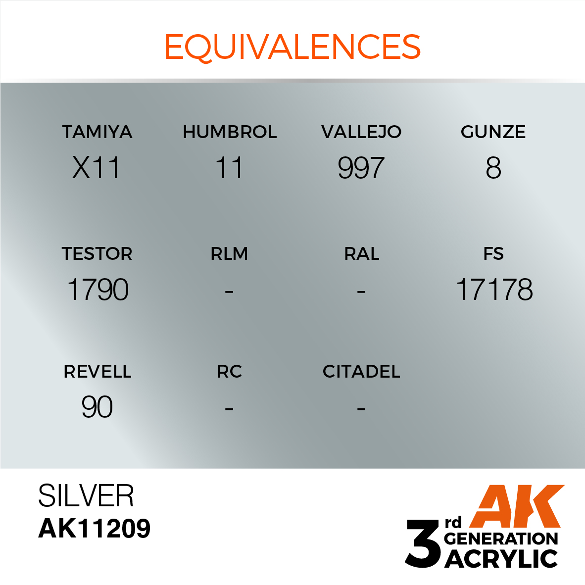 AK 3GEN Metallic - Silver - AK11209