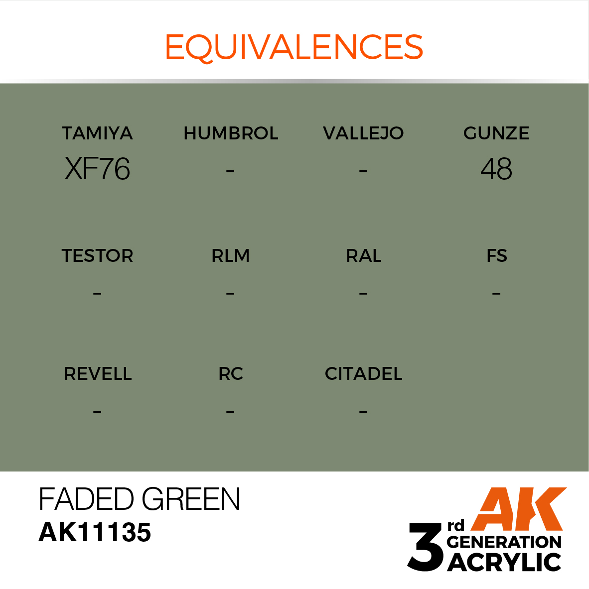 AK 3GEN Standard - Faded Green - AK11135