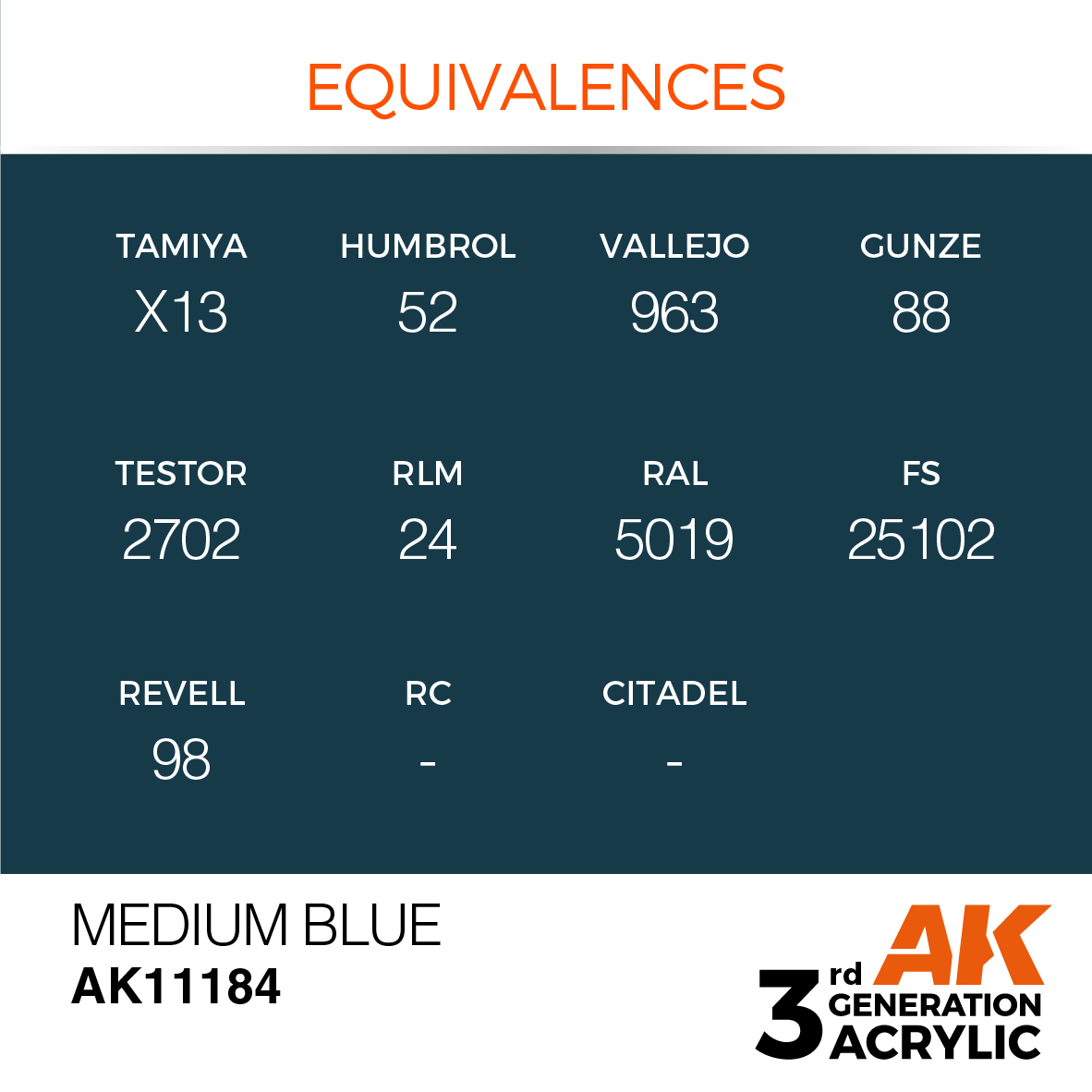 AK 3GEN Standard - Medium Blue - AK11184