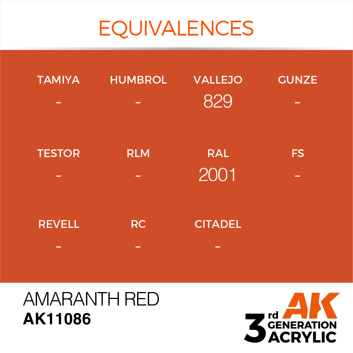 AK 3GEN Standard - Amaranth Red - AK11086