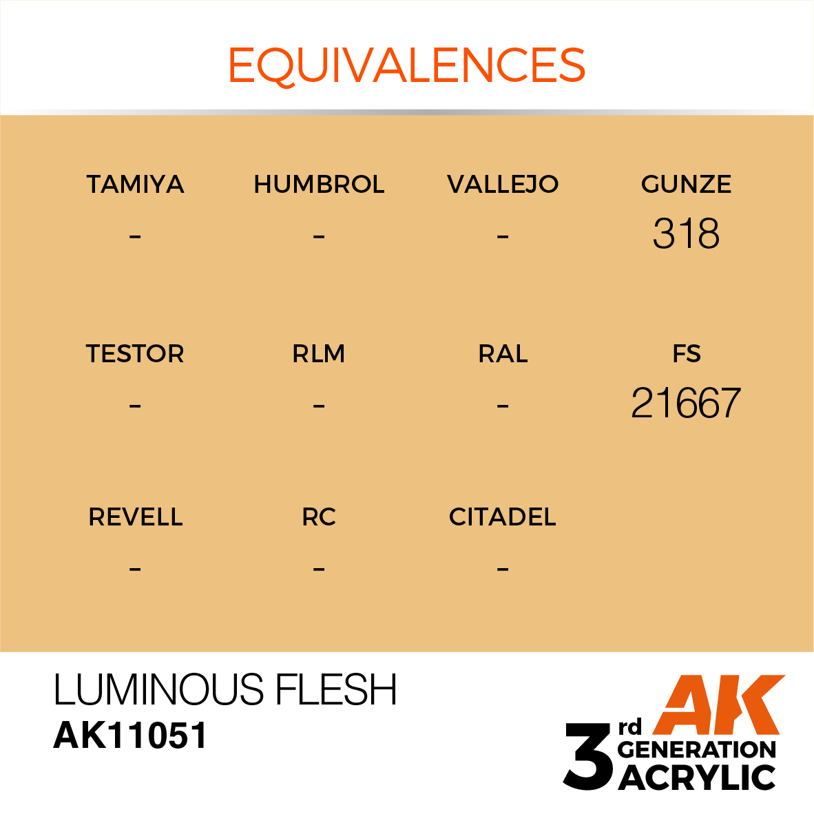 AK 3GEN Standard - Luminous Flesh - AK11051