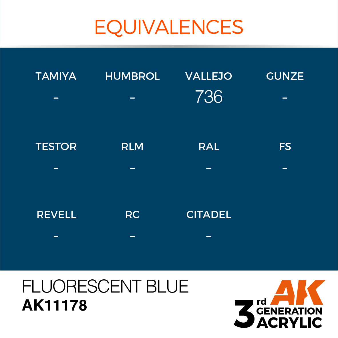 AK 3GEN Standard - Fluorescent Blue - AK11178