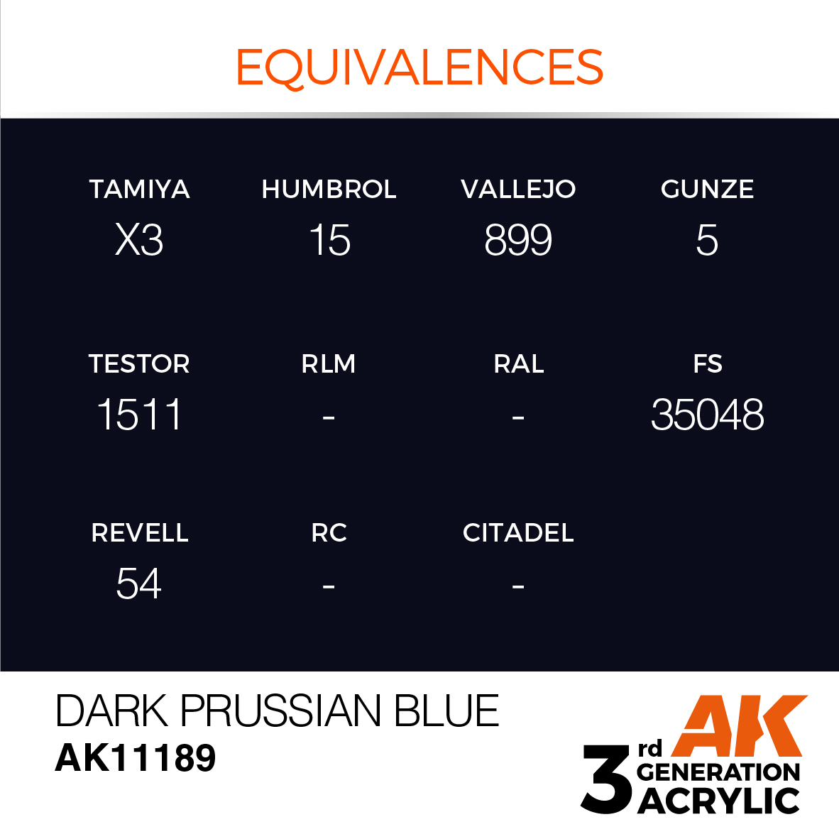 AK 3GEN Standard - Dark Prussian Blue - AK11189