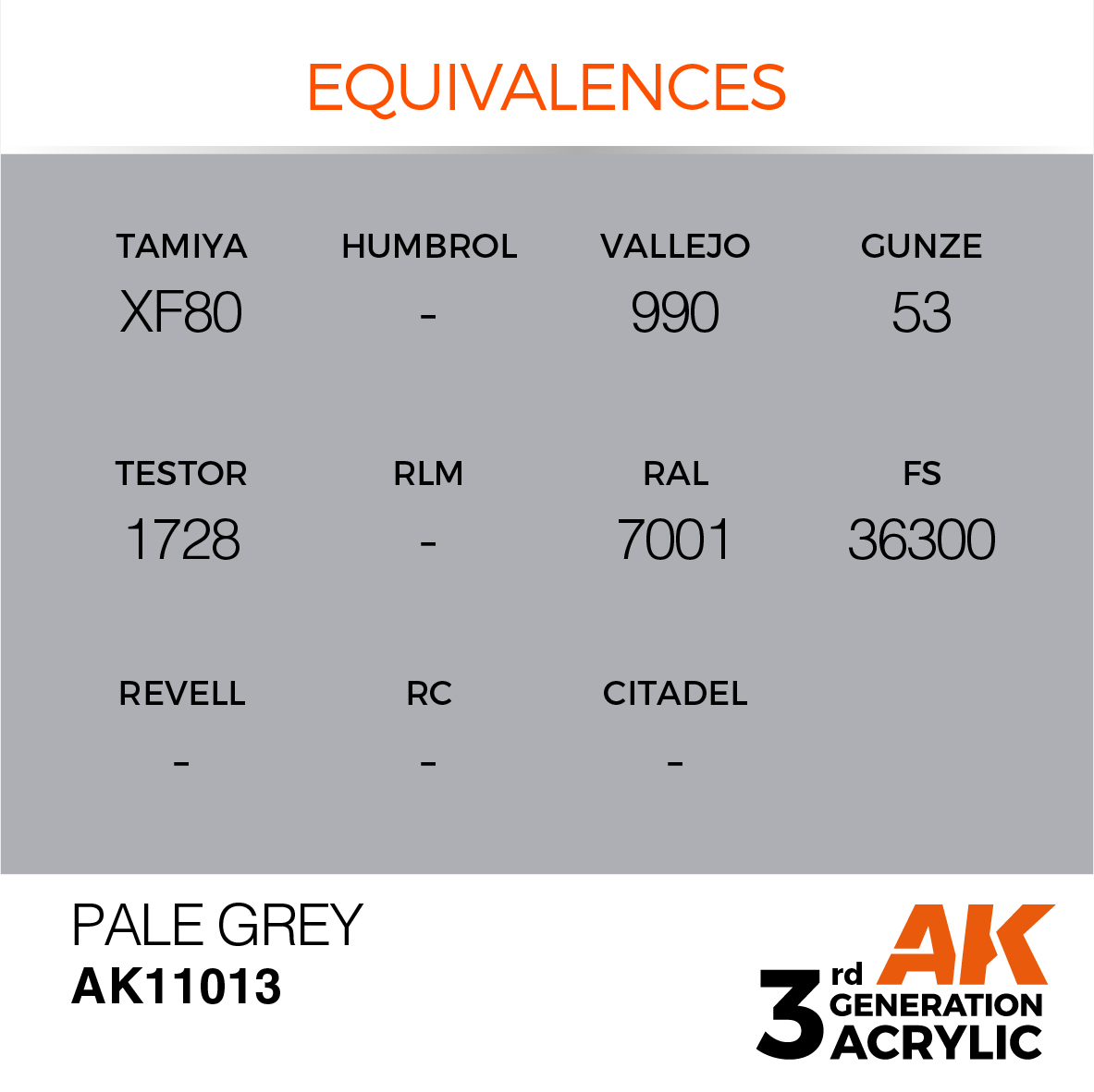 AK 3GEN Standard - Pale Grey - AK11013