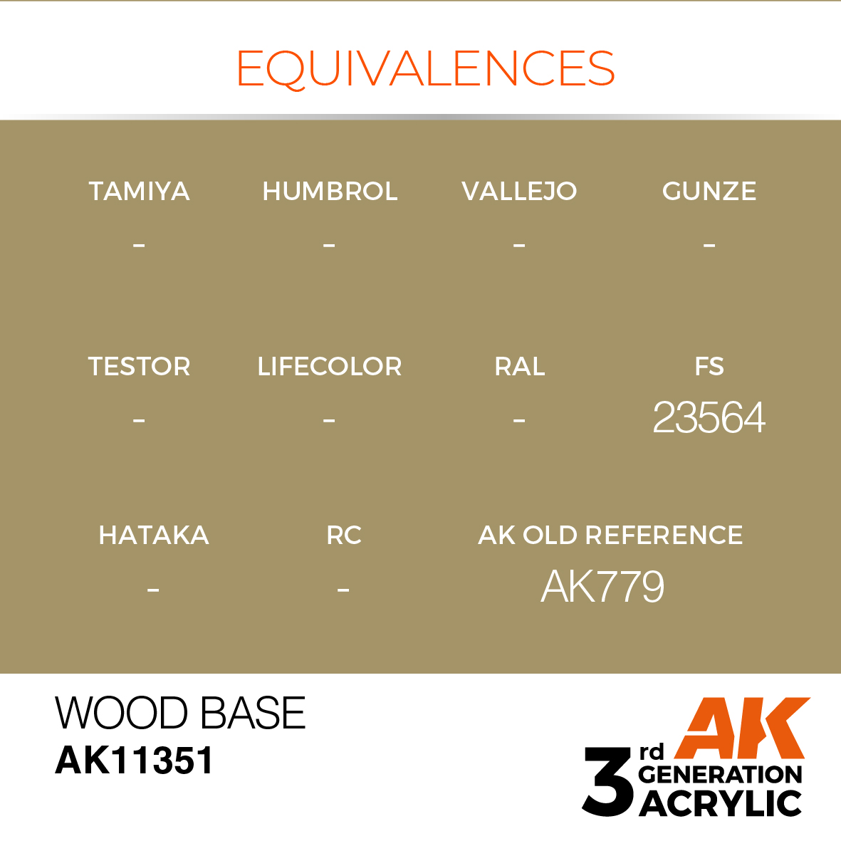 AK 3GEN AFV - Wood Base - AK11351