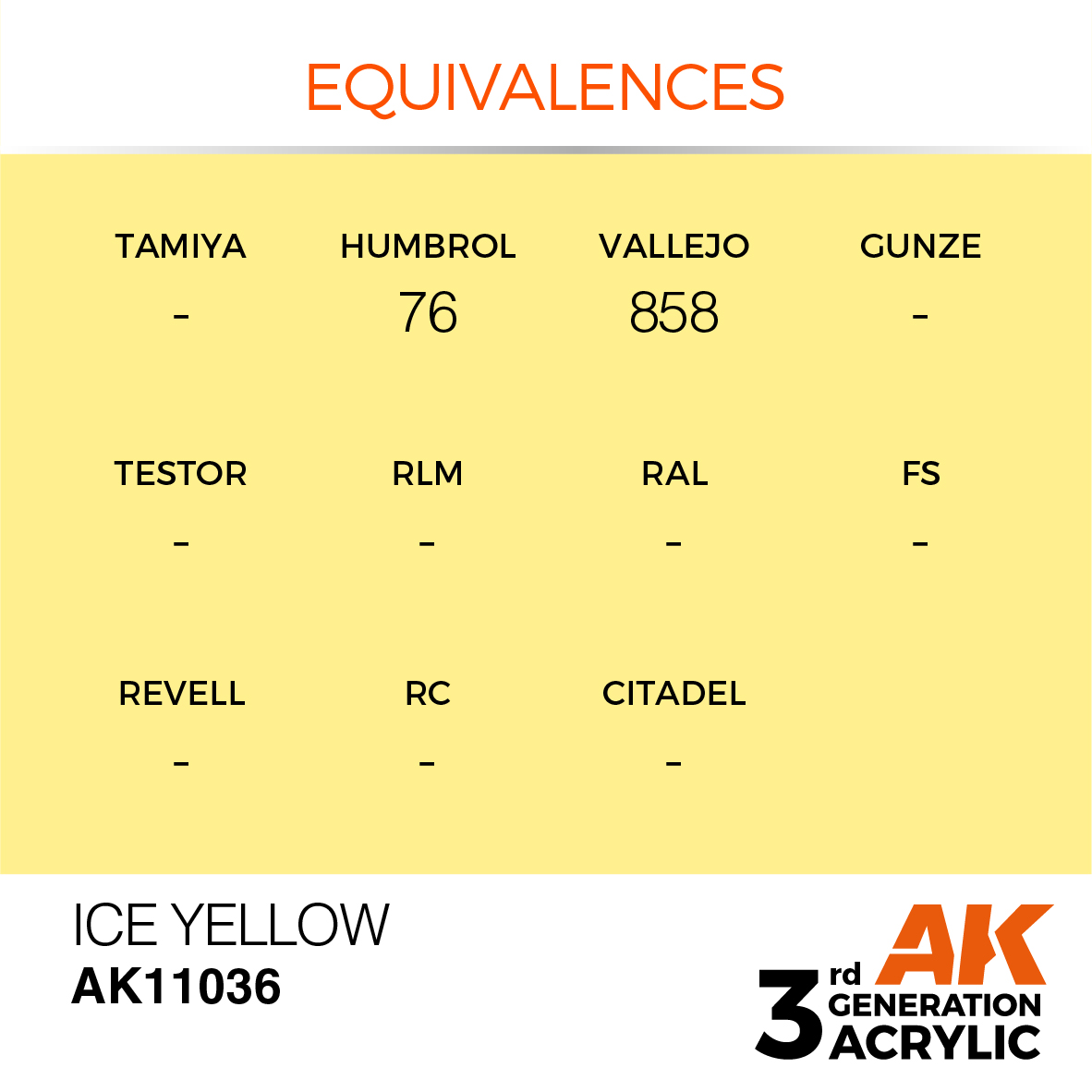 AK 3GEN Standard - Ice Yellow - AK11036