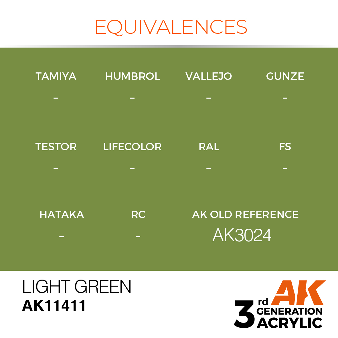 AK 3GEN Figures - Light Green - AK11411