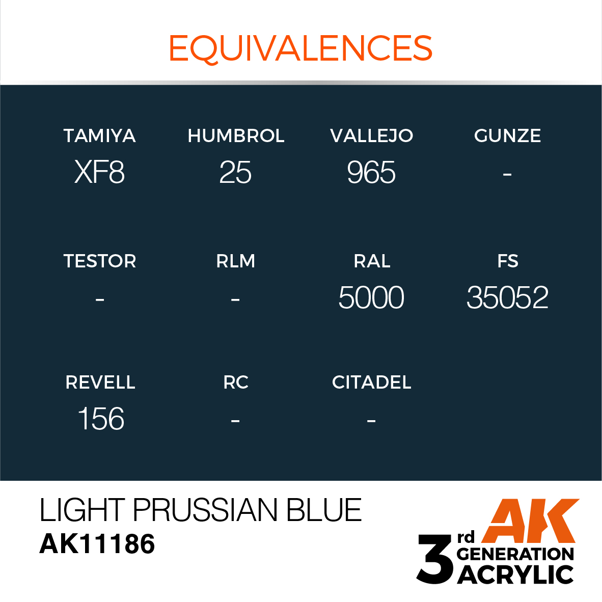 AK 3GEN Standard - Light Prussian Blue - AK11186