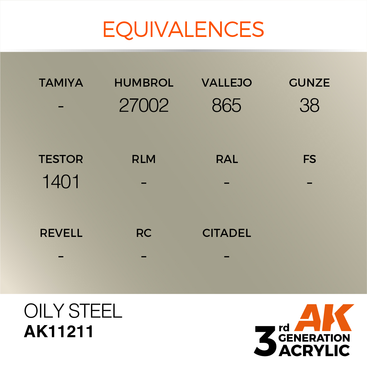 AK 3GEN Metallic - Oily Steel - AK11211