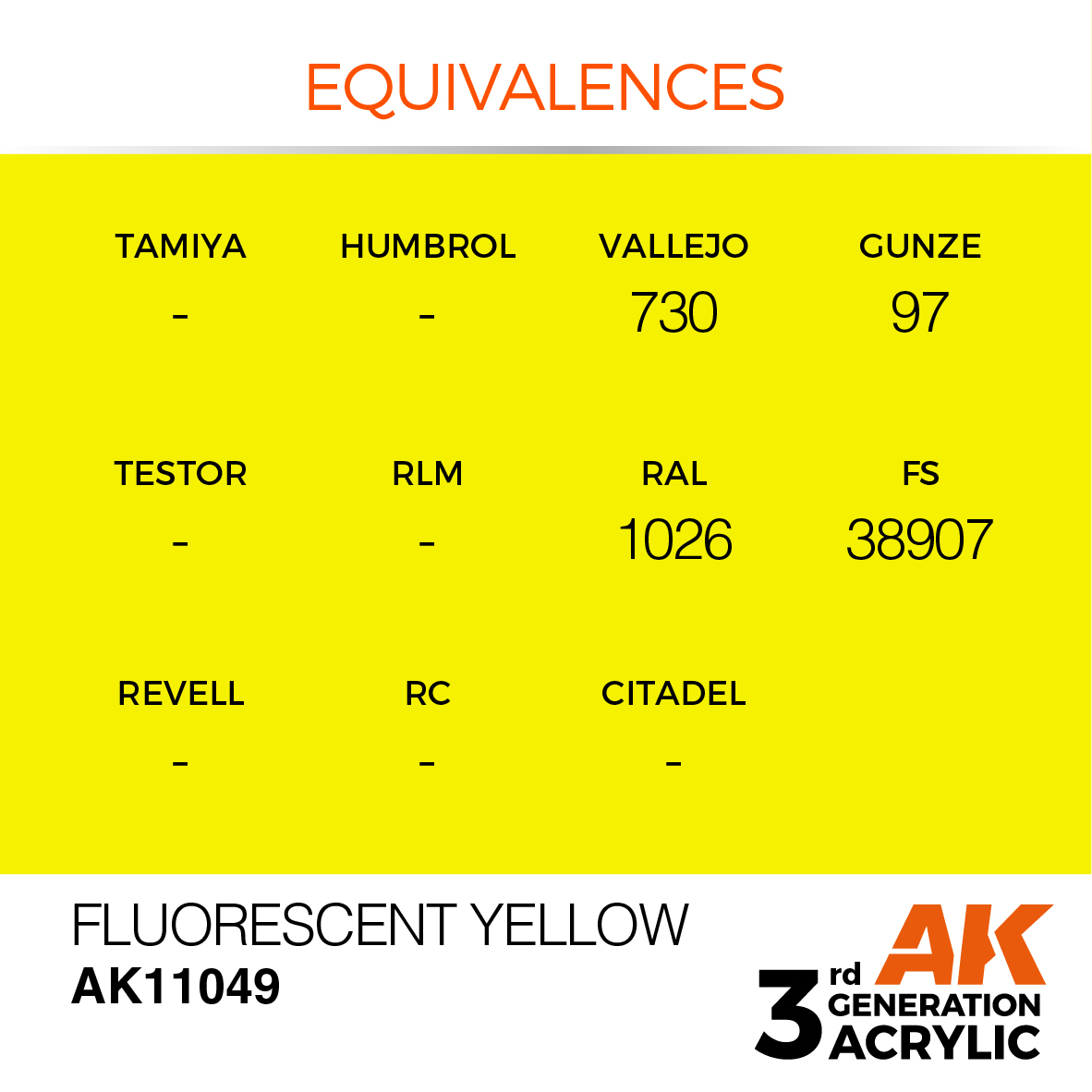 AK 3GEN Standard - Fluorescent Yellow - AK11049