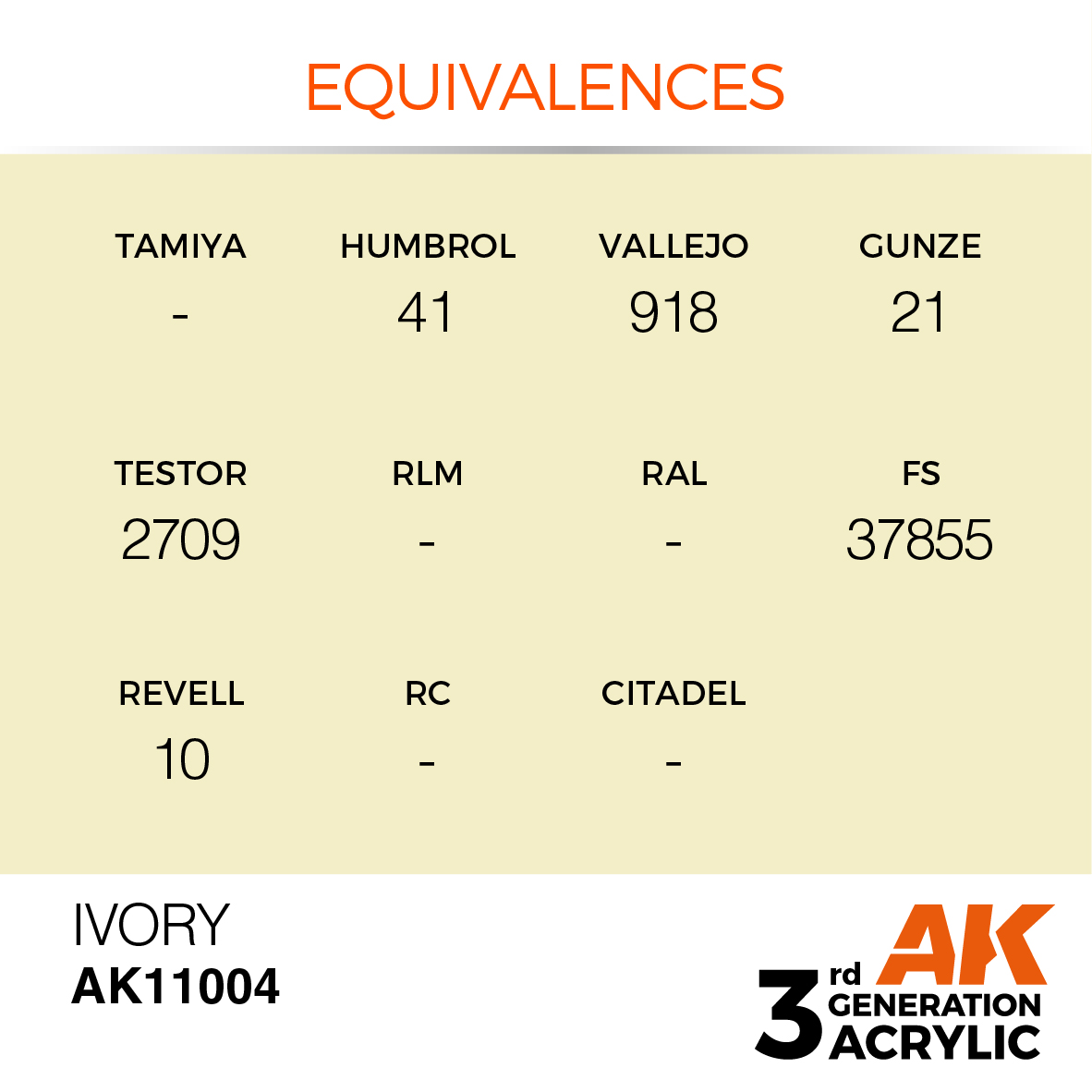 AK 3GEN Standard - Ivory - AK11004