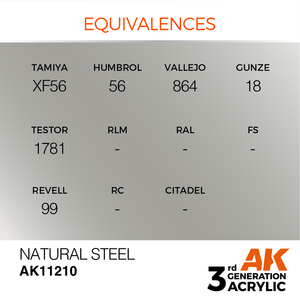 AK 3GEN Metallic - Natural Steel - AK11210