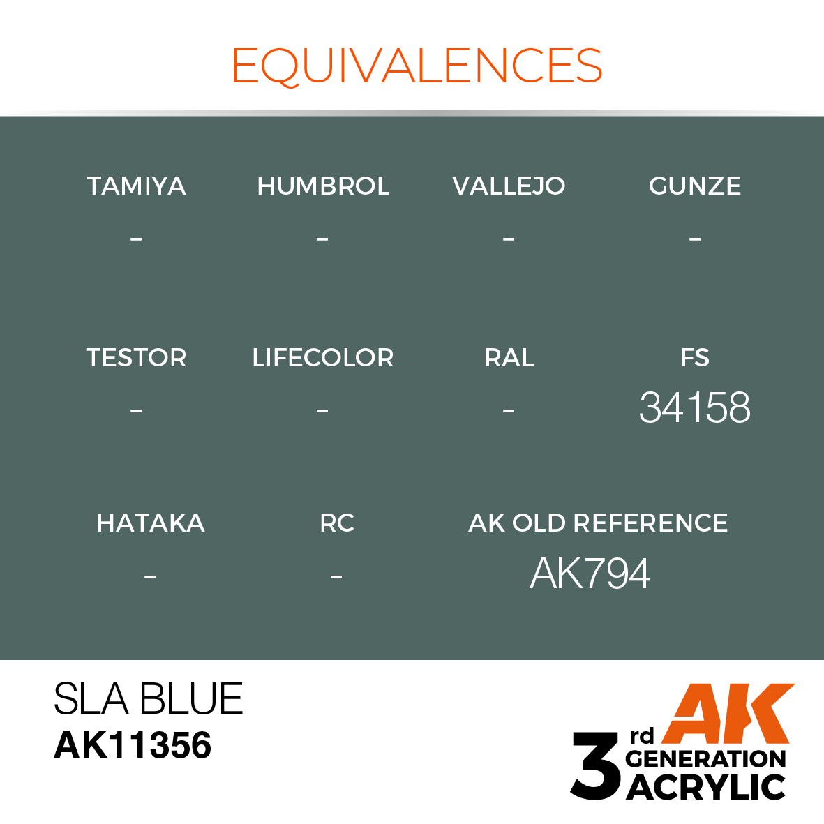 AK 3GEN AFV - SLA Blue - AK11356