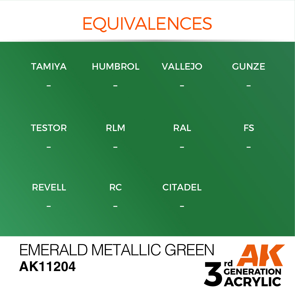 AK 3GEN Metallic - Emerald Metallic Green - AK11204