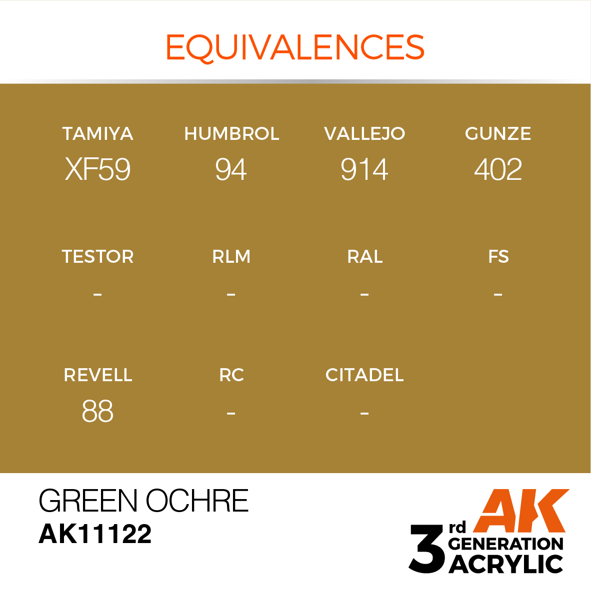 AK 3GEN Standard - Green Ochre - AK11122