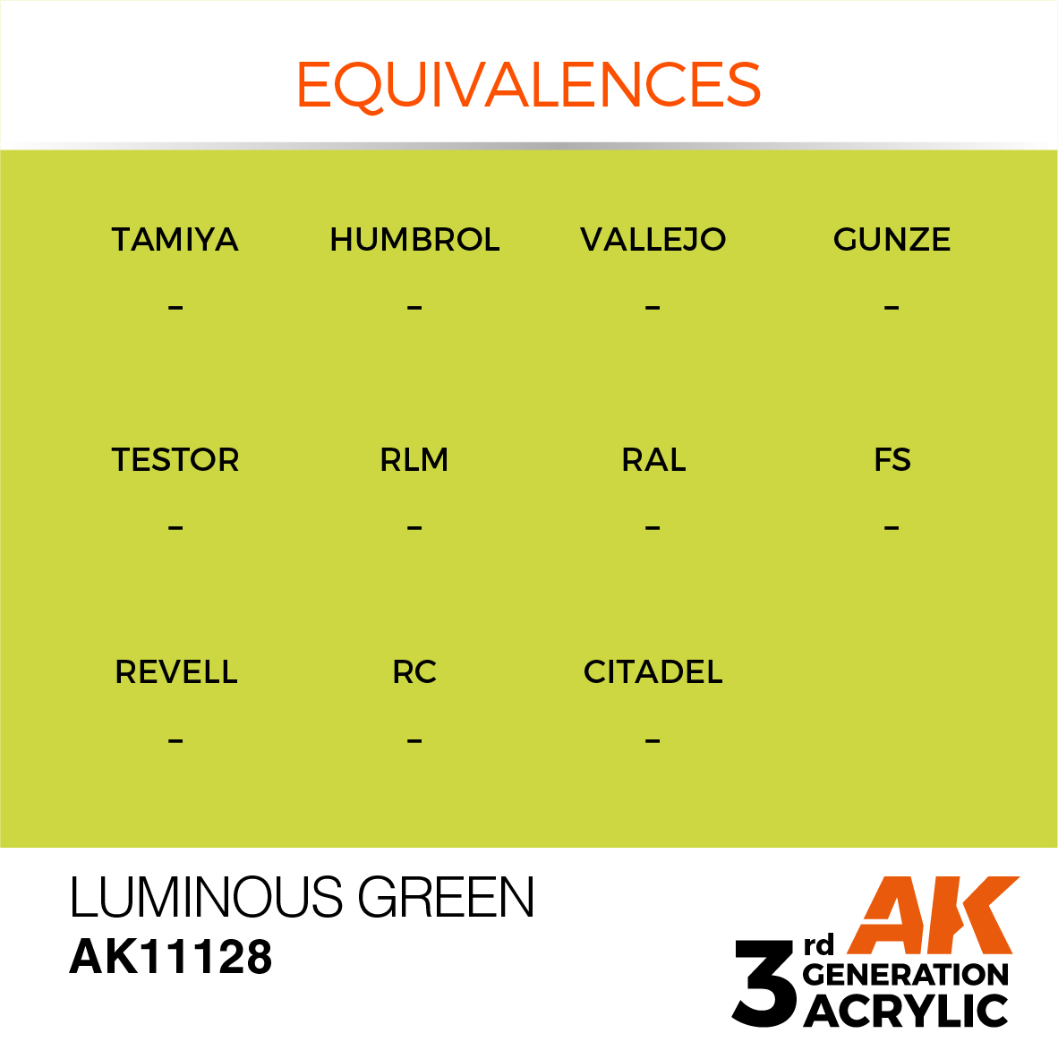 AK 3GEN Standard - Luminous Green - AK11128