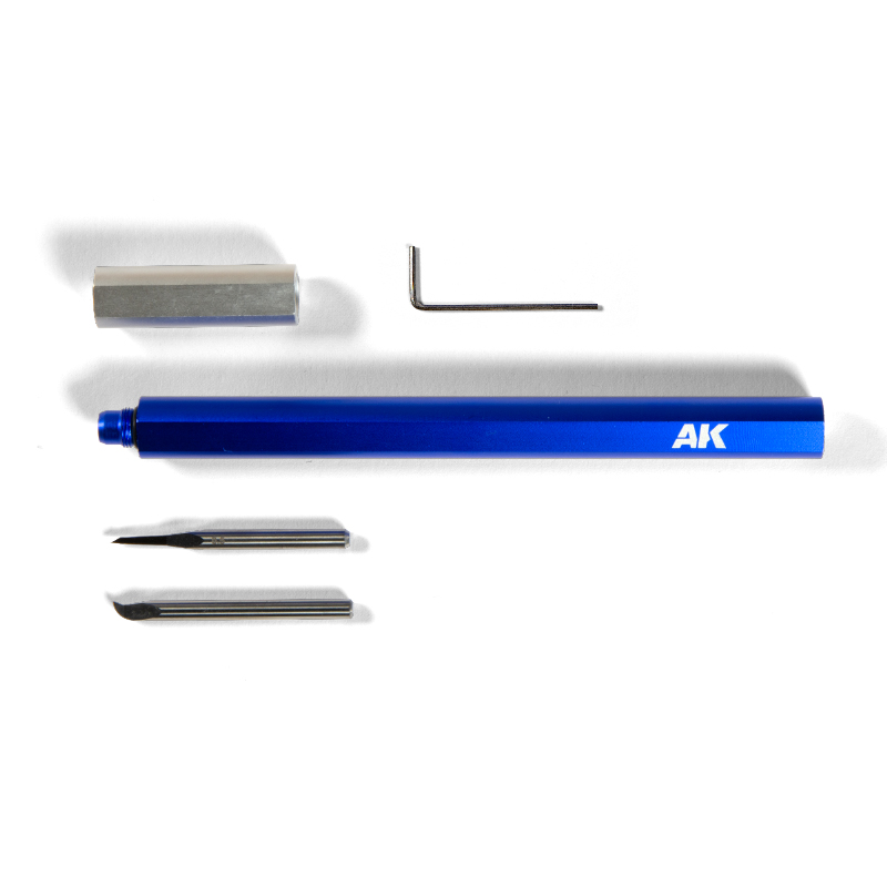 AK Gravierstift mit 2 Gravierspitzen aus Wolframstahl - AK9321