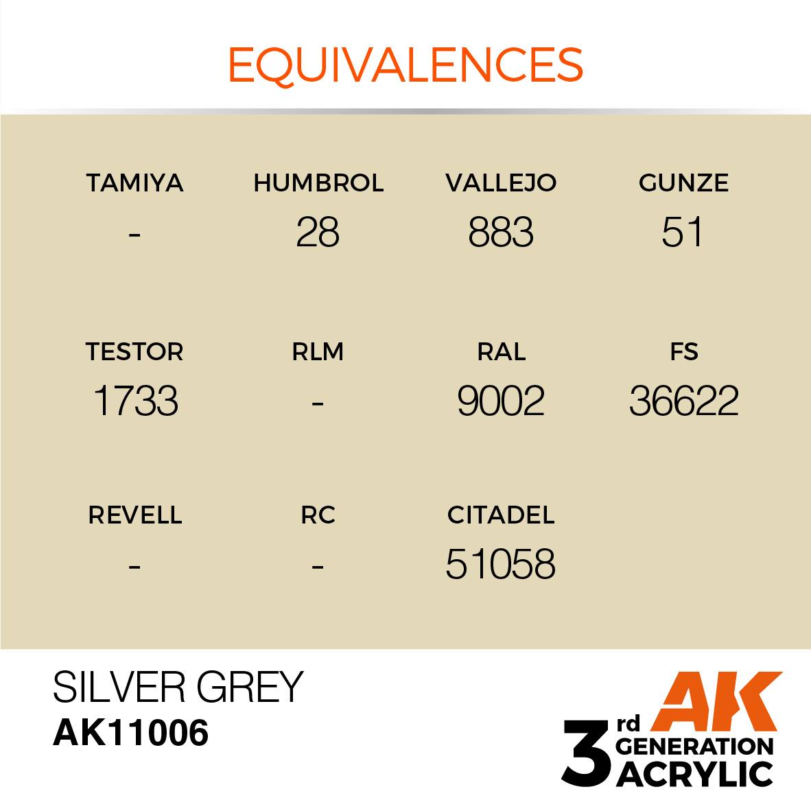 AK 3GEN Standard - Silver Grey - AK11006