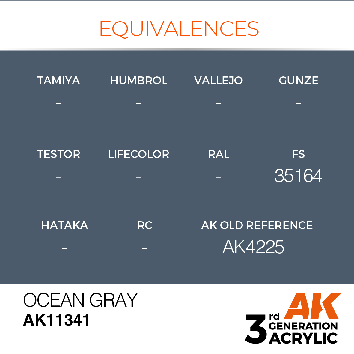 AK 3GEN AFV - Ocean Gray (FS35164) - AK11341