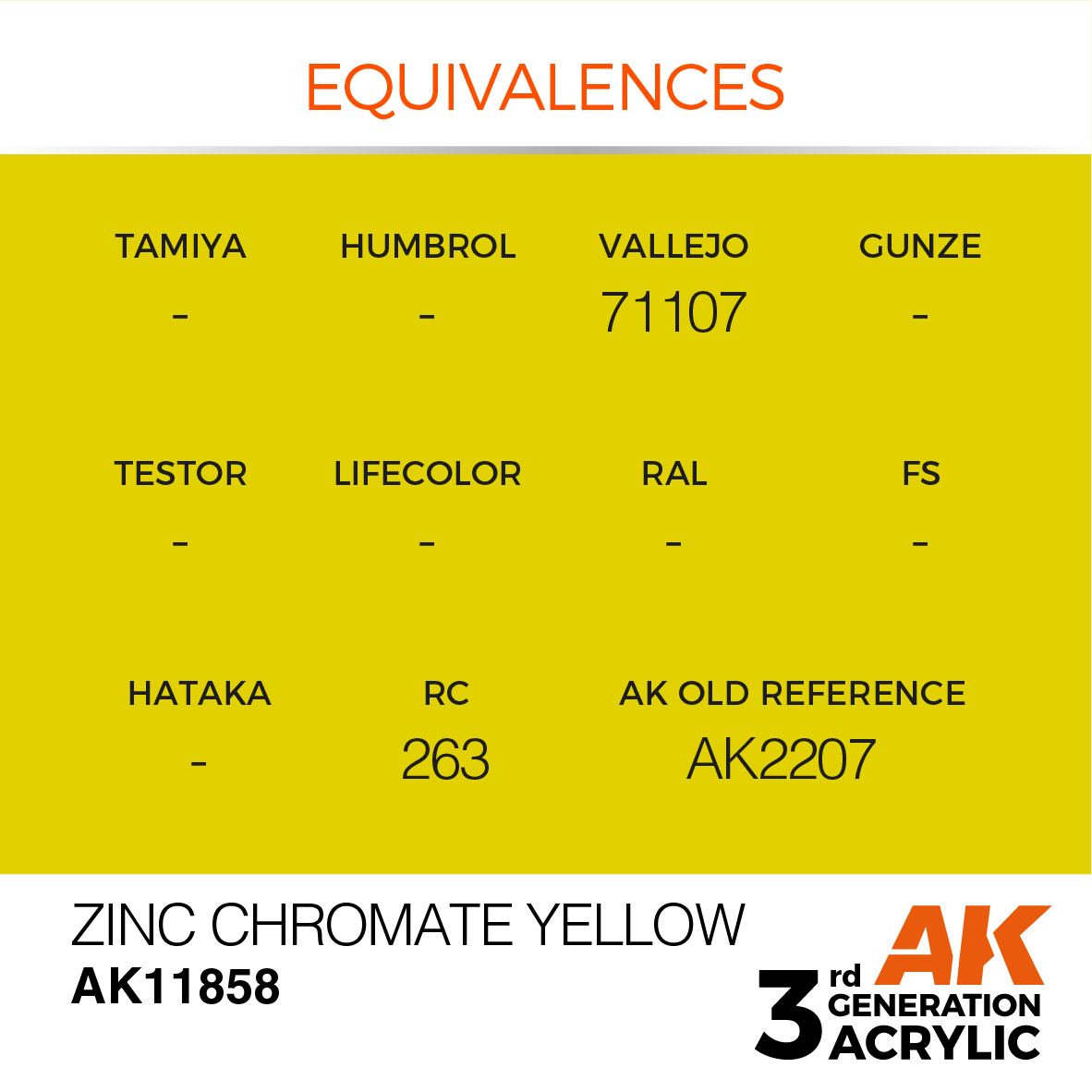 AK 3GEN Air - Zinc Chromate Yellow - AK11858