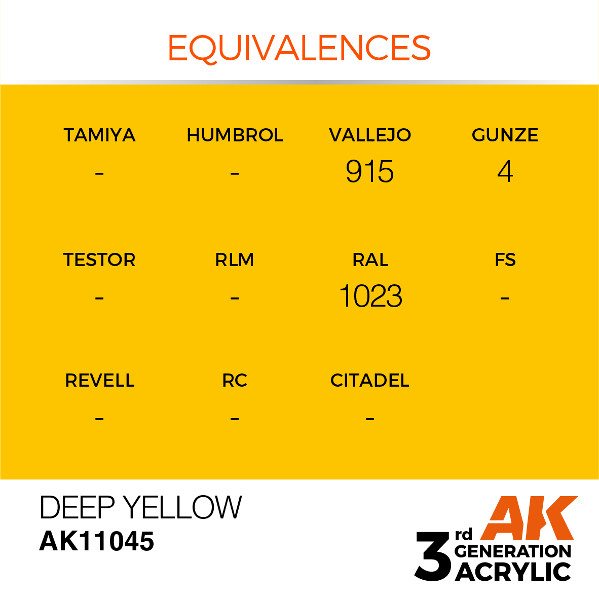 AK 3GEN Intense - Deep Yellow - AK11045