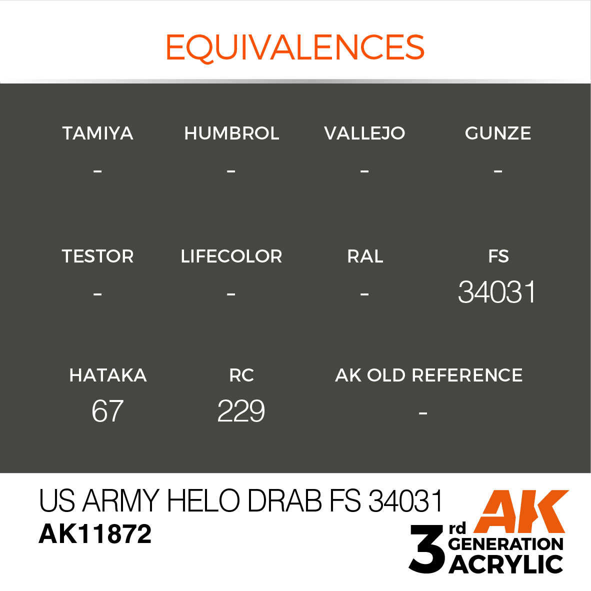 AK 3GEN Air - US Army Helo Drab FS 34031 - AK11872