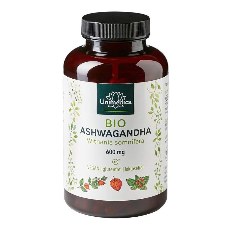Bio Ashwagandha 180 Kapseln 600 mg hochdosiert
