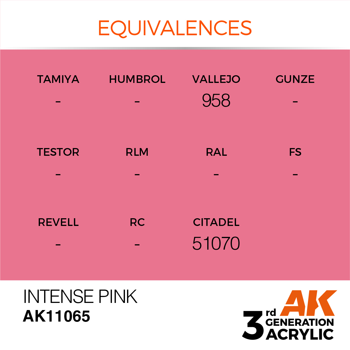 AK 3GEN Intense - Intense Pink - AK11065