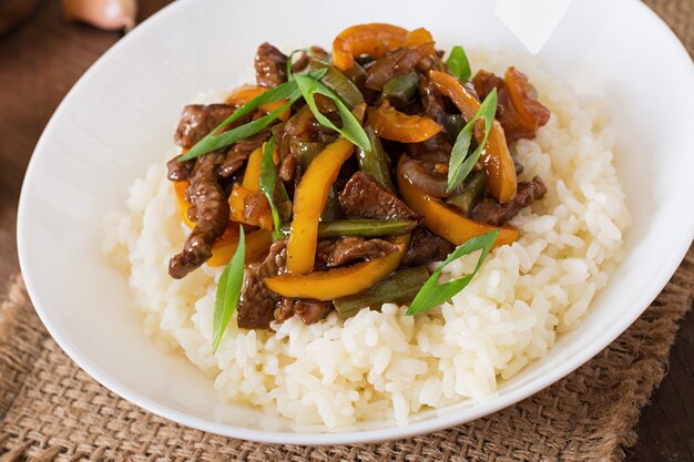 RAGOUT DE BOEUF LEGUME DE SAISON/ riz